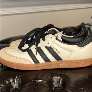adidas Samba Cream and Black Women's Shoes